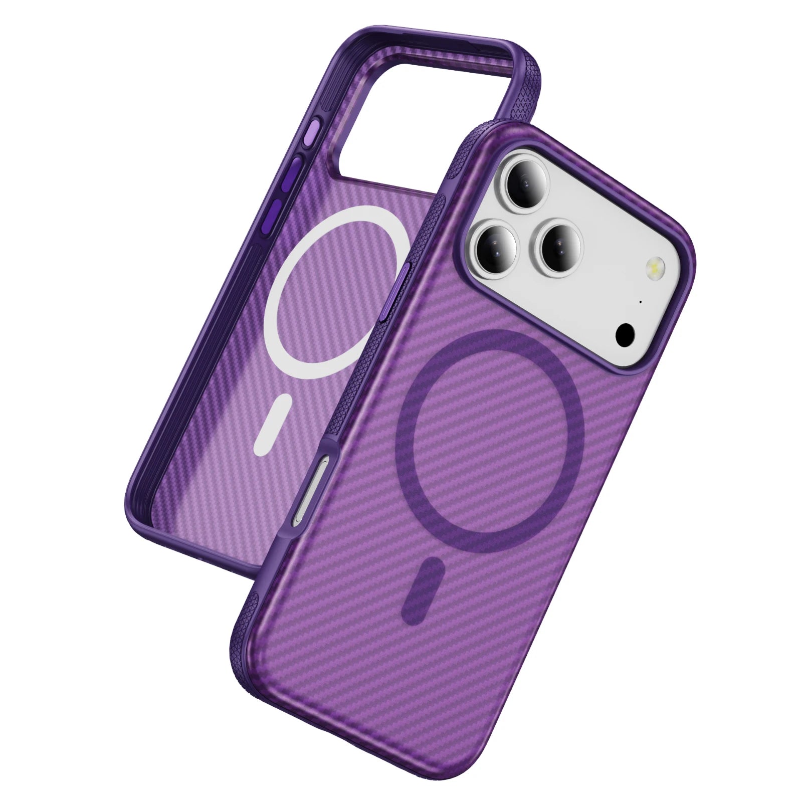 Slim Matte Aramid Fiber Pattern MagSafe Case for iPhone 17 Series