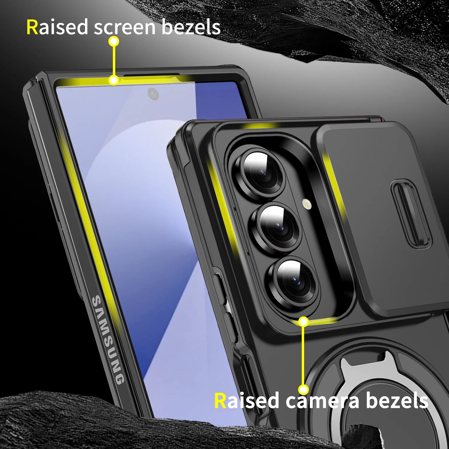 Luxury Hard Magnetic Case with Foldable Kickstand for Samsung Galaxy Z Fold 6