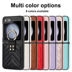 Luxury PU Leather Phone Case for Samsung Galaxy Z Flip 5