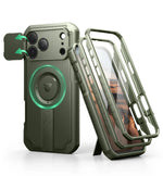 Rugged MagSafe Protective Case with Camera Shield and Adjustable Kickstand for iPhone 17 Series