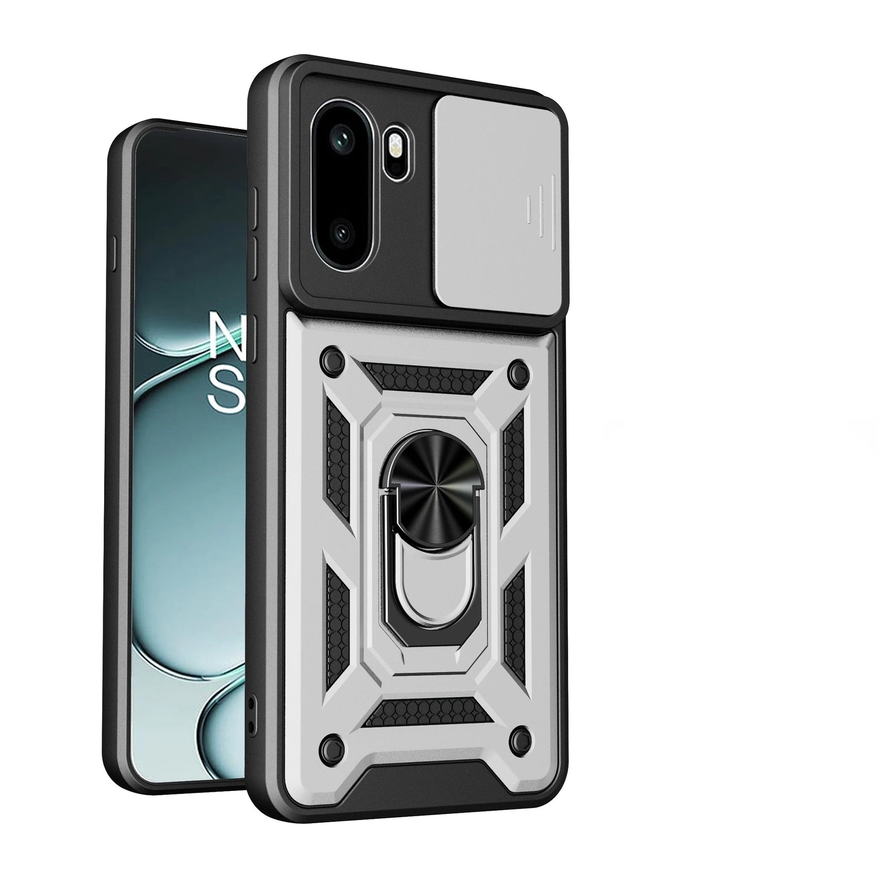 OnePlus 15R Rugged Protective Case with Ring Stand
