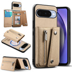 Denim Textured Leather Magnetic Case with Wallet Pocket for Google Pixel 9 Series