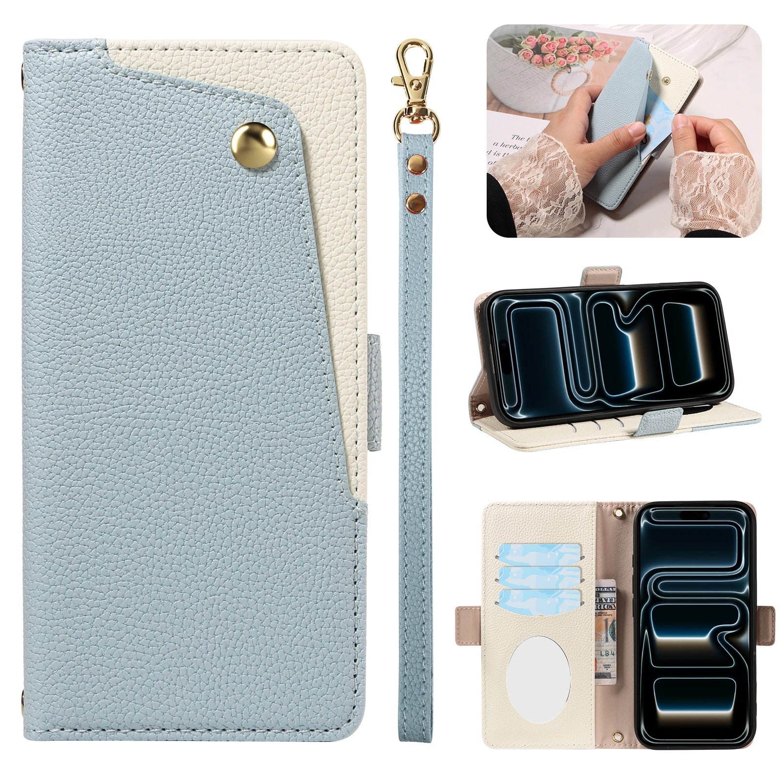 Skin Feel Leather Wallet Case for iPhone 17 Series