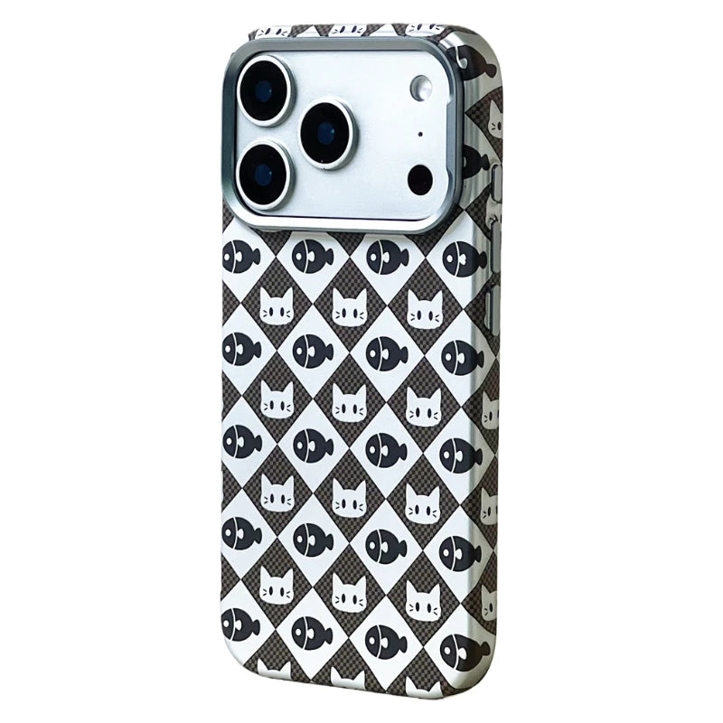 Fun Cat & Fish Design MagSafe Case with Alloy Lens Guard for iPhone 17 Series