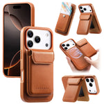 2-in-1 Detachable MagSafe Leather Wallet Case with Card Holder for iPhone 17 Series