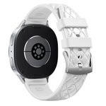 Quilted Leather Silicone Watch Strap with Pin Buckle Clasp for Samsung Galaxy Watch 9
