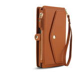 Crossbody Magnetic Leather Wallet Case for Samsung Galaxy S25 Series