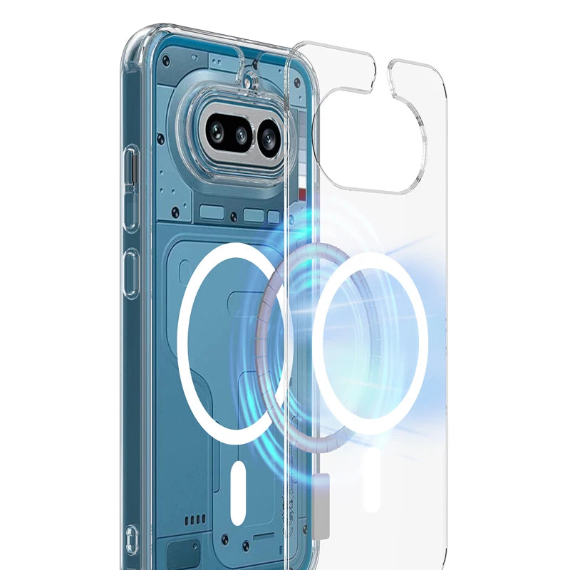 Transparent Shockproof PC+TPU Case with Magnetic Ring for Nothing Phone (4a)