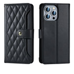 Crossbody Leather Wallet Flip Case with Card Slots and Lanyard Strap for iPhone 14 Series