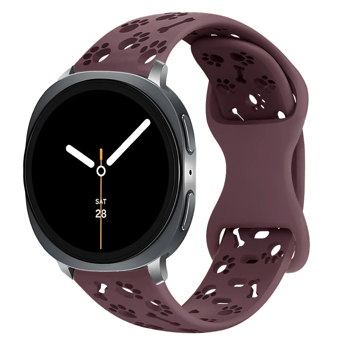 Paw Print Perforated Silicone Band for Samsung Galaxy Watch 8 and Watch 8 Classic