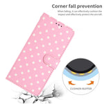 Wave Dot Texture Leather Wallet Phone Case for iPhone 15 Series