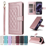 Google Pixel 9 Leather Flip Wallet Case with Wrist Strap & Card Holder