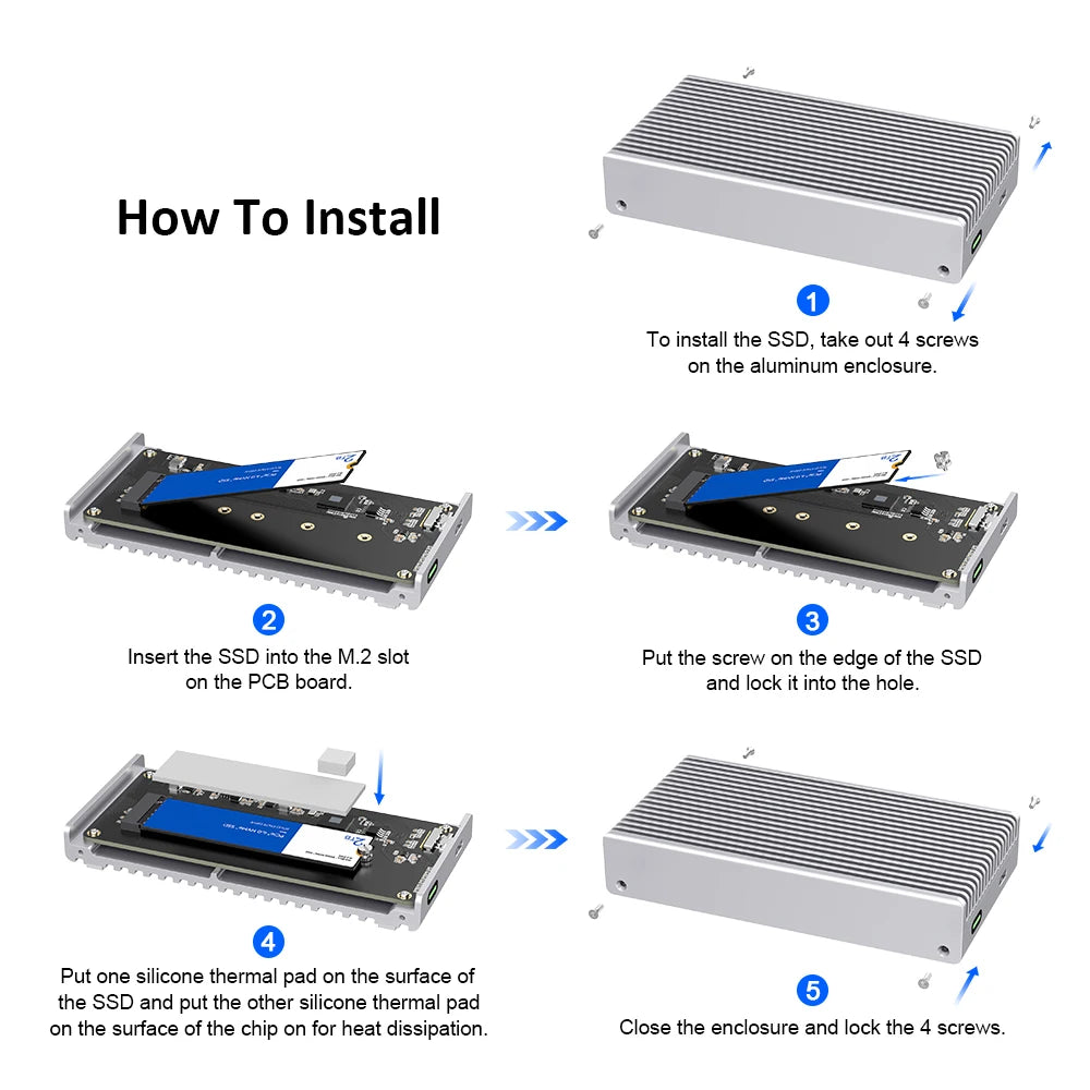 Colorii M.2 NVMe USB 4.0 SSD Enclosure