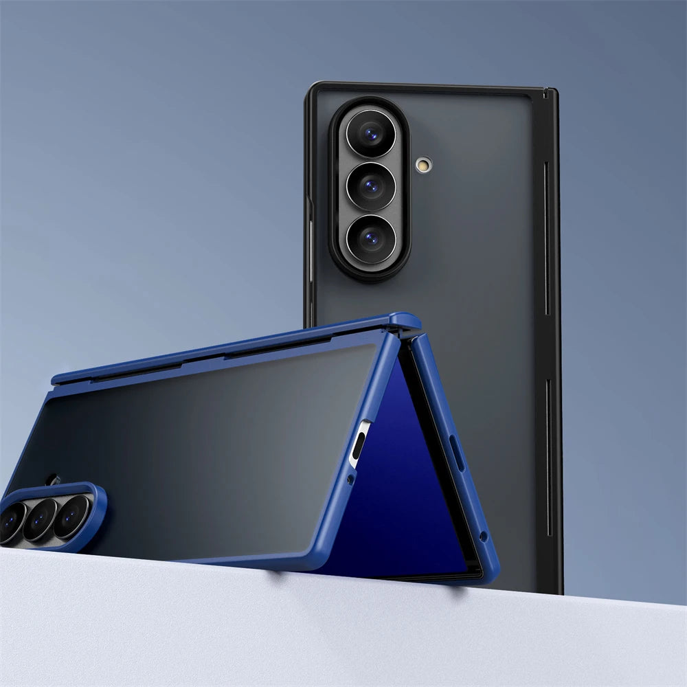 Luxury Matte Skin-Feel Case with Raised Camera Ring Protection for Samsung Galaxy Z Fold 7