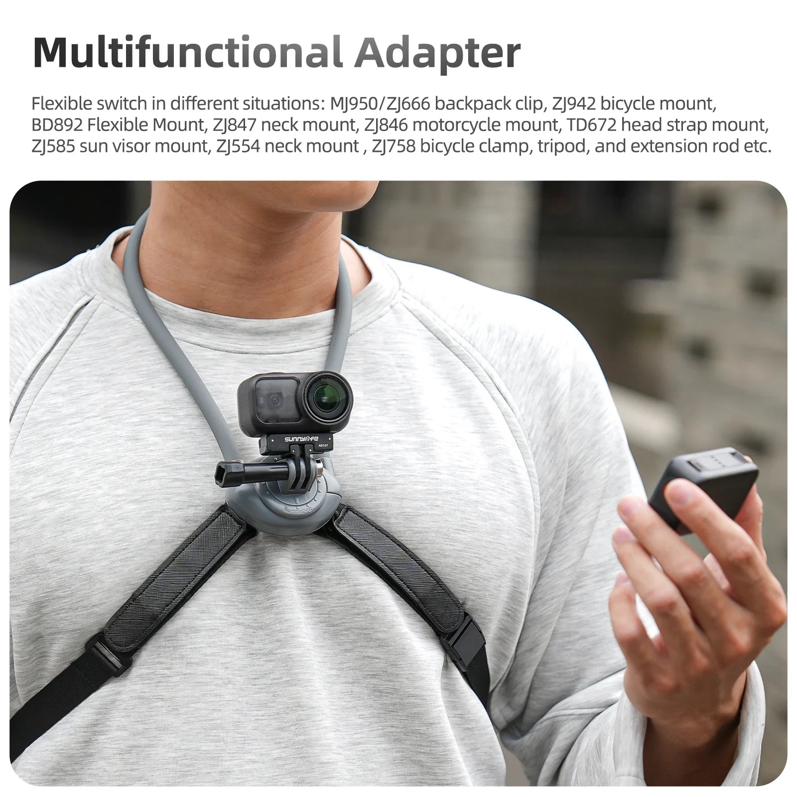 DJI Osmo Action 6 Magnetic Quick-Release Foldable Adapter Plate