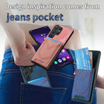 Premium Magnetic Leather Case with Card Holder for Samsung Galaxy S25 Series