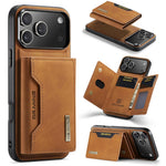 Premium Leather MagSafe Wallet Case with 3-Card Detachable Wallet for iPhone 18 Series