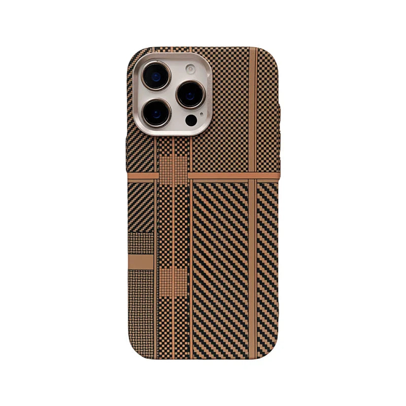 Carbon Fiber Pixel Relief MagSafe Case for iPhone 16 Pro / iPhone 16 Pro Max
