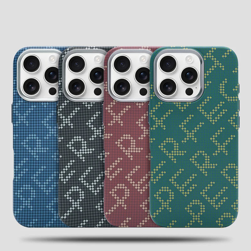 Carbon Fiber Texture MagSafe Case for iPhone 16 Series