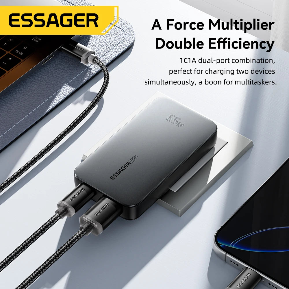 Essager Ultra-Thin 65W GaN Travel Charger