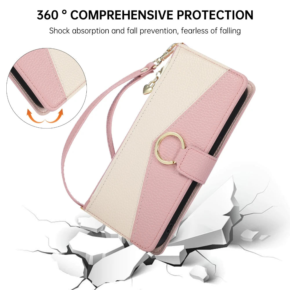 Crossbody Leather Wallet Case for Samsung Galaxy S26 Series