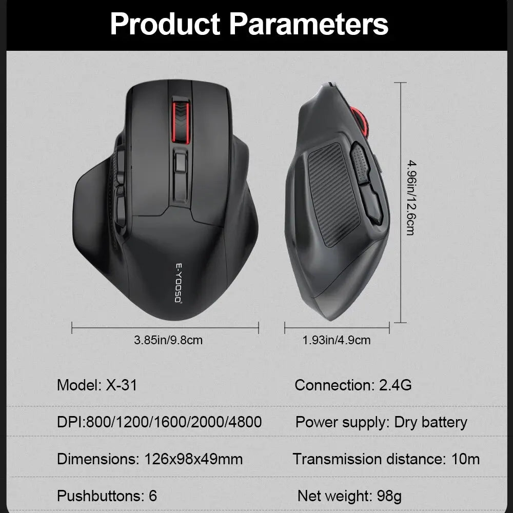 E-YOOSO X-31 Ergonomic Gaming Mouse