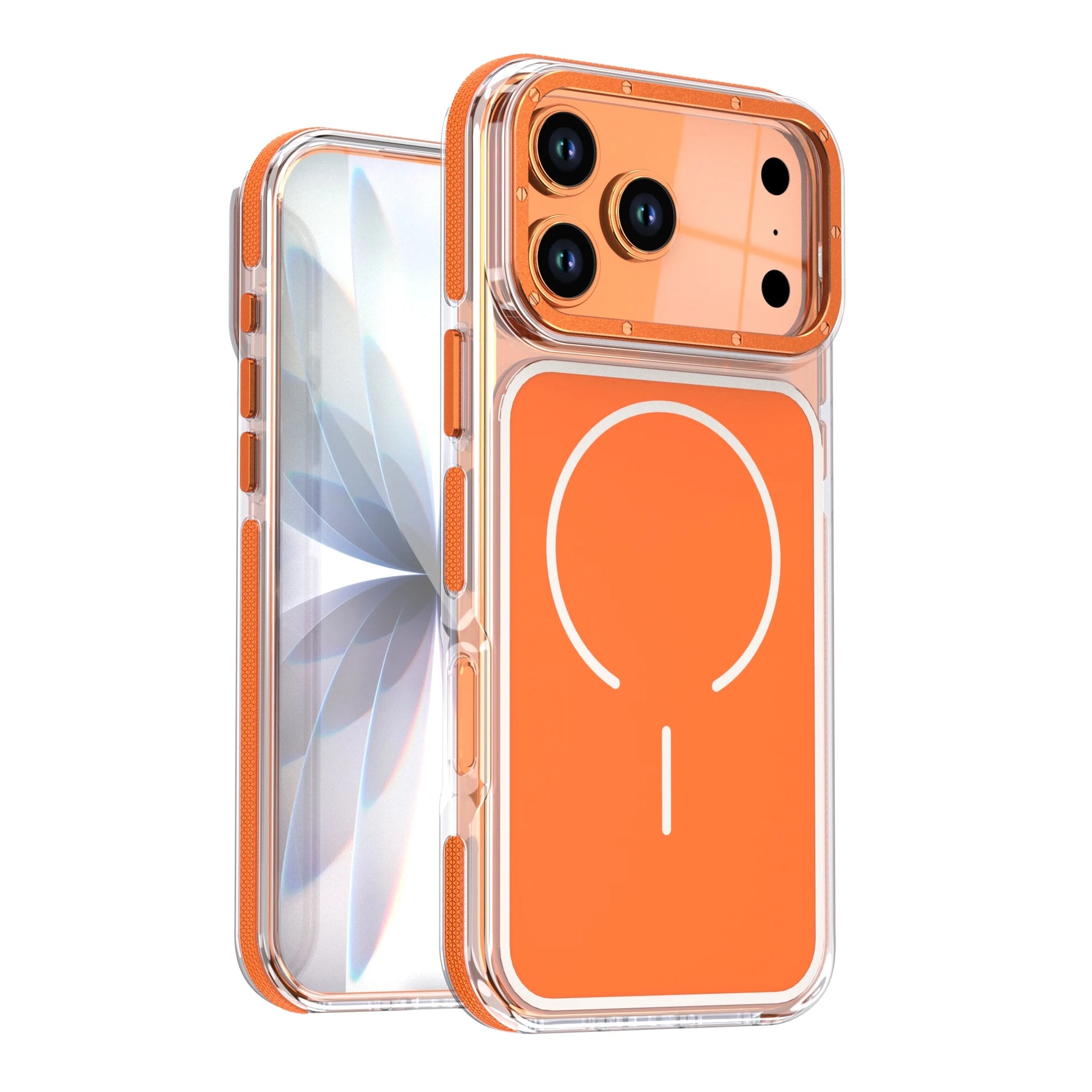 Luxury Two-Tone Border Clear MagSafe Case for iPhone 17 Series