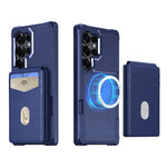 Luxury Leather Magnetic Case with Detachable Card Holder for Samsung Galaxy S24 Series