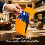 Premium Accordion Magnetic Leather Wallet