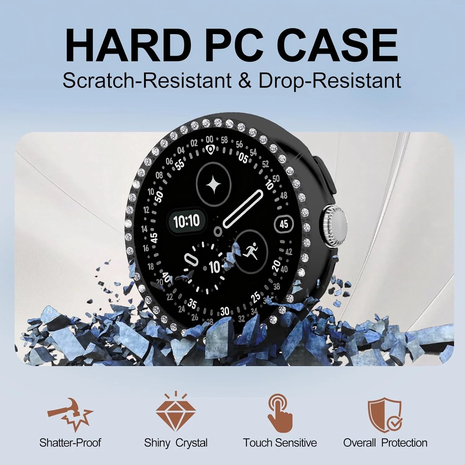 Google Pixel Watch 4 Glitter Diamond Case