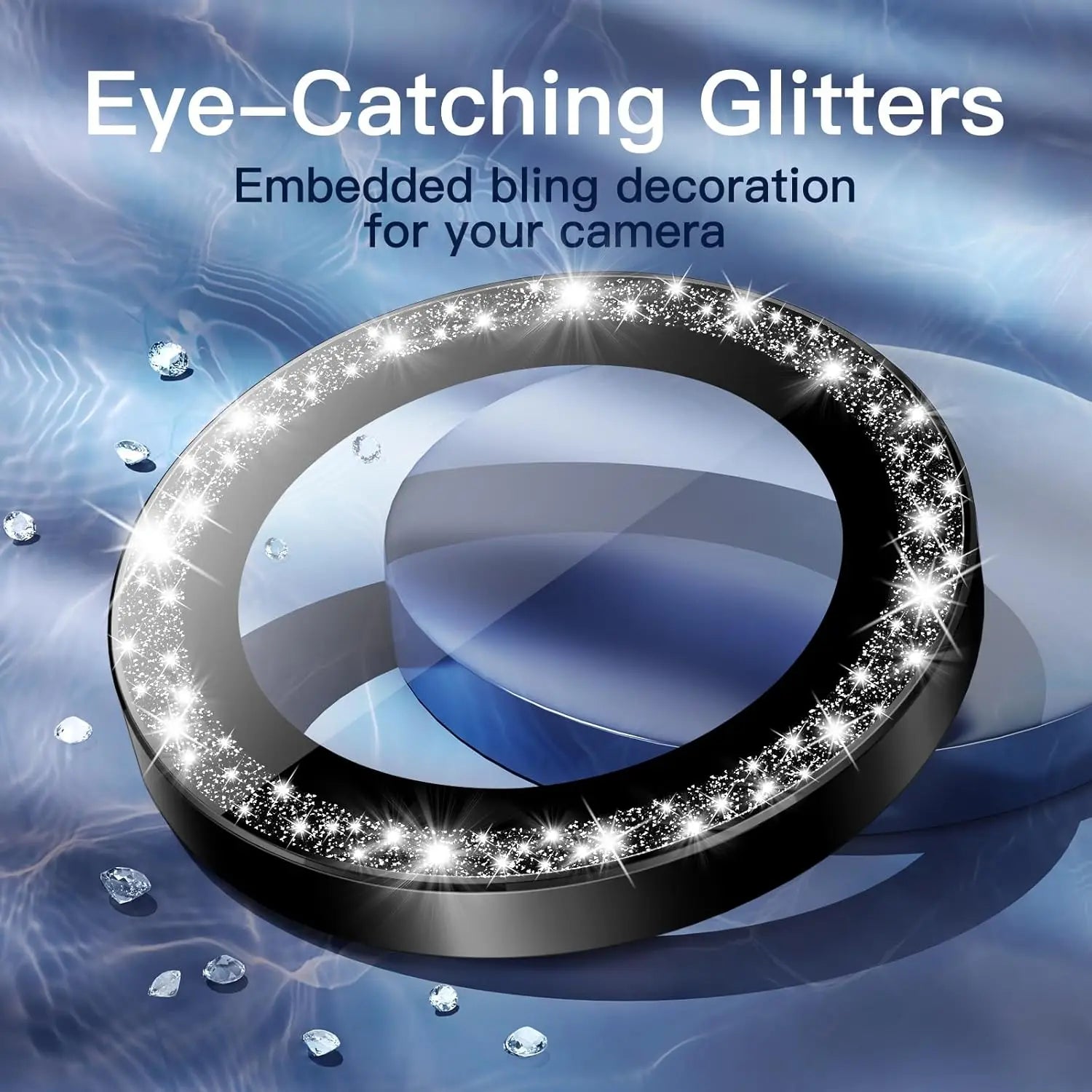 Bling Glitter Camera Lens Protector for iPhone 16 Series