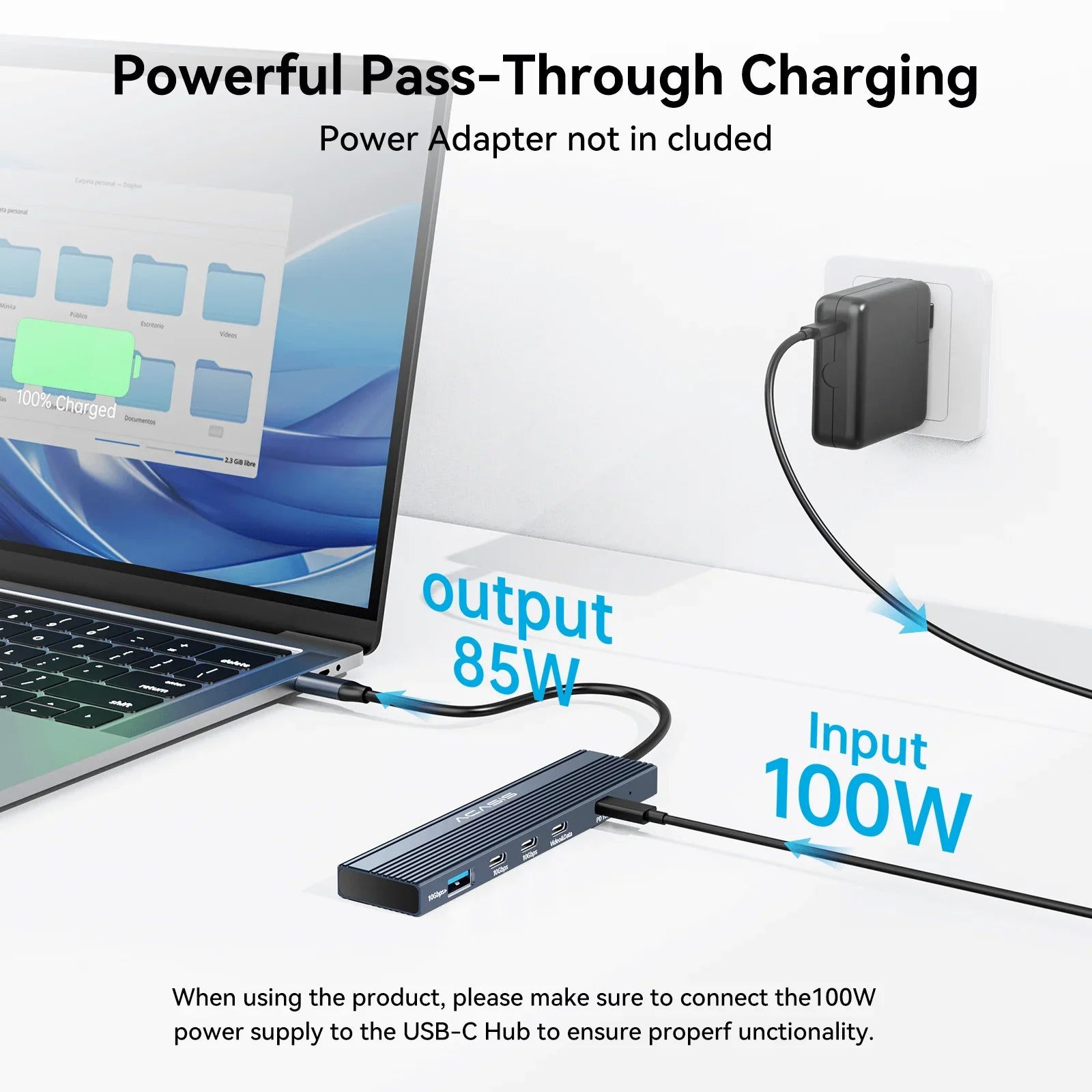Acasis 10Gbps USB-C Hub Docking Station with 4K/60Hz Video Output