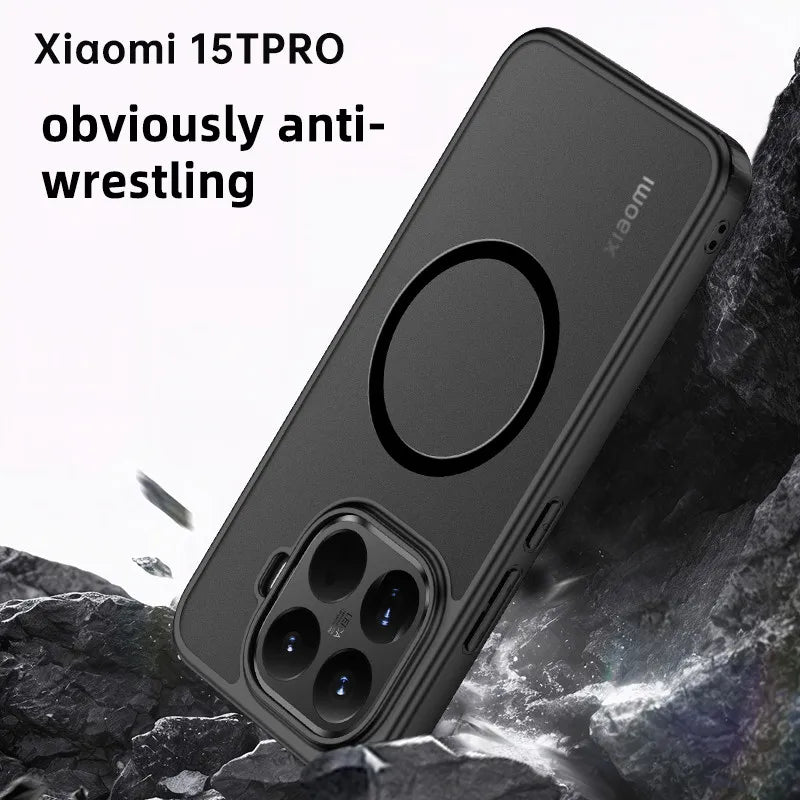 Matte Translucent Shockproof Magnetic Case for Xiaomi 15T / 15T Pro