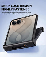 Shock-Absorbing Metal Frame Case with 360° Rotating Ring Kickstand for Samsung Galaxy Z Flip 8