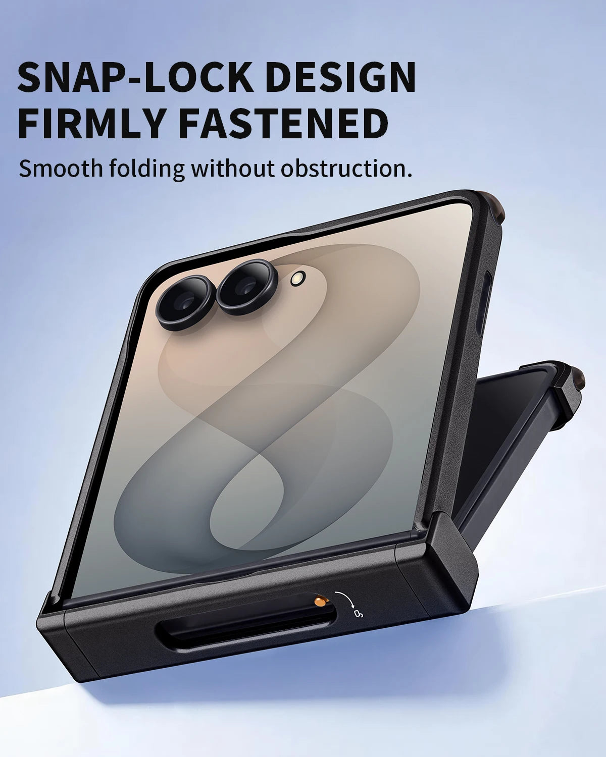 Shock-Absorbing Metal Frame Case with 360° Rotating Ring Kickstand for Samsung Galaxy Z Flip 8