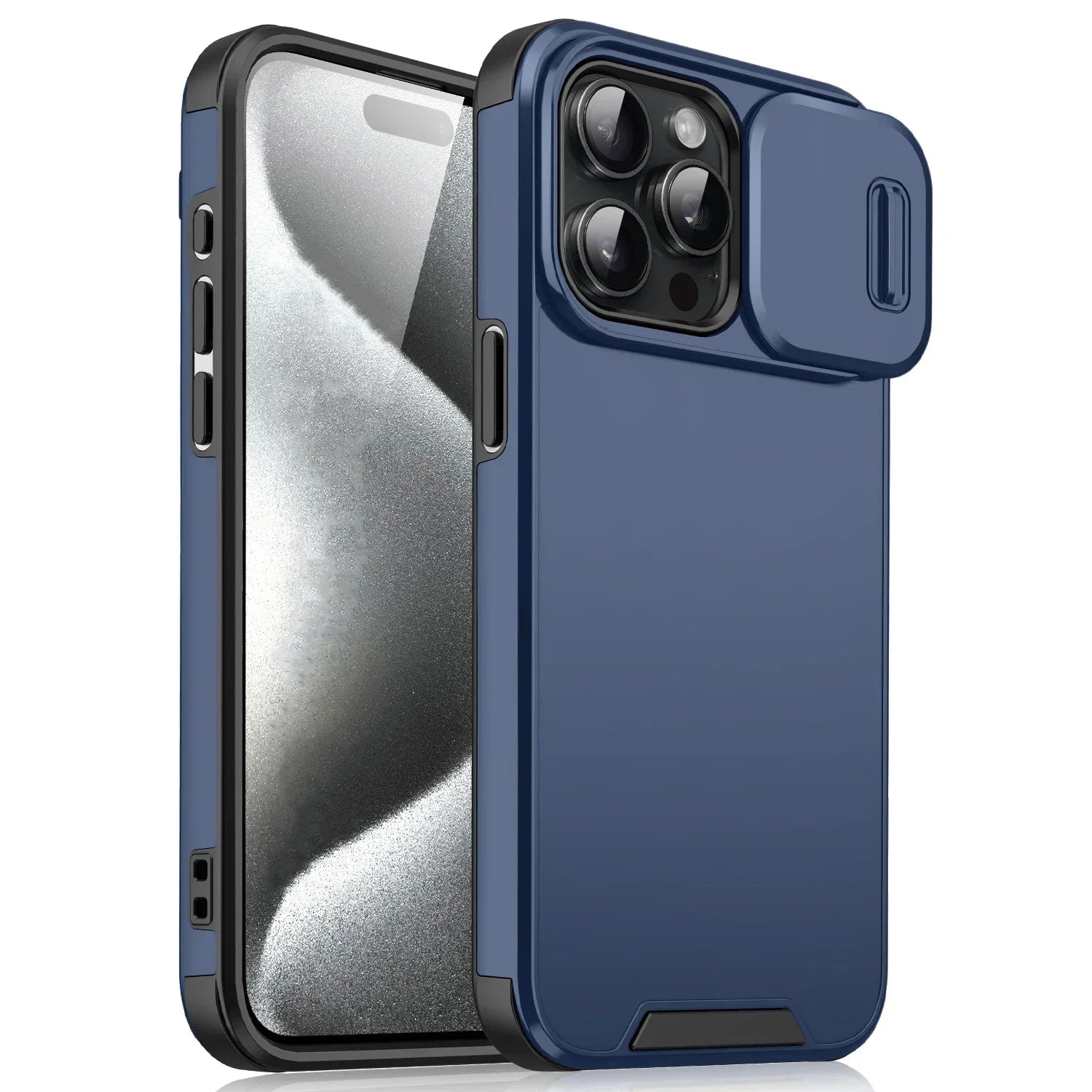 Heavy-Duty Shockproof Case with Sliding Camera Protector for iPhone 16 Series