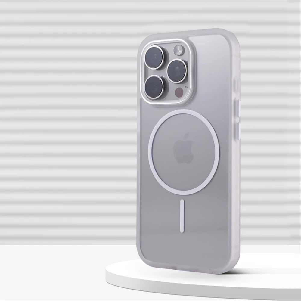 Transparent Silicone Bumper MagSafe Case with Integrated Alignment Ring for iPhone 13 Series