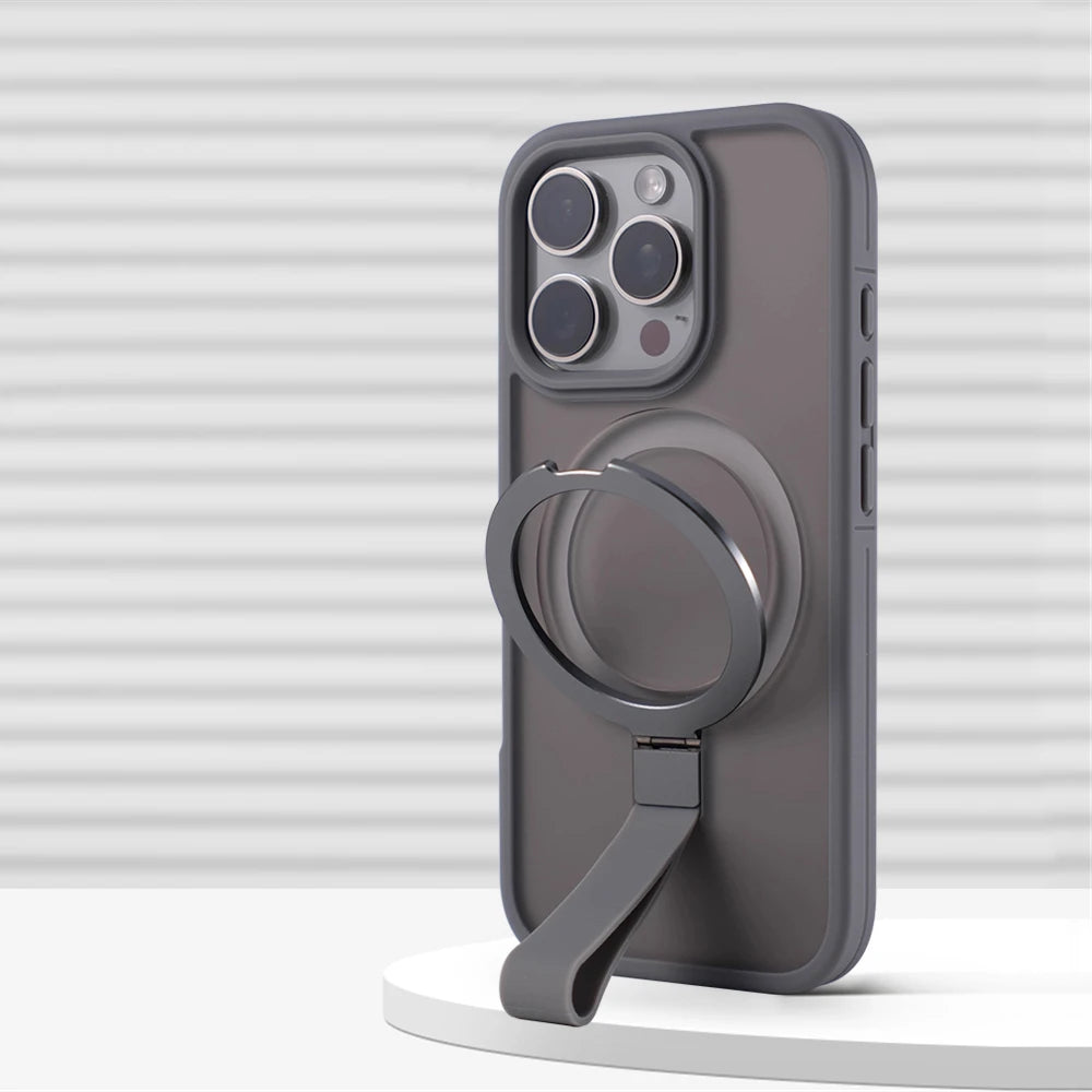 Shockproof Matte MagSafe Case with Stand & Lanyard for iPhone 16 Series
