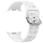 Floral Engraved Silicone Strap for Samsung Galaxy Watch 8 & Galaxy Watch 8 Classic