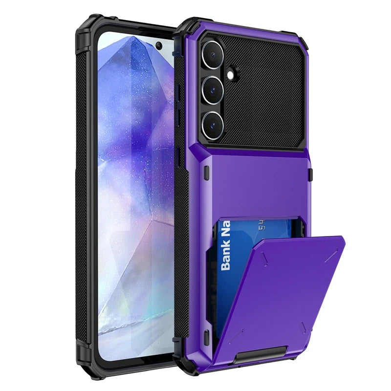 Heavy Duty Armor Wallet Phone Case for Samsung Galaxy A36