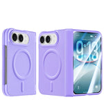 Vegan Leather Shockproof Foldable Case with Full Hinge Protection for iPhone Duo