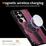 Heavy-Duty Shockproof Magnetic Case with Kickstand for Samsung Galaxy S24 Series