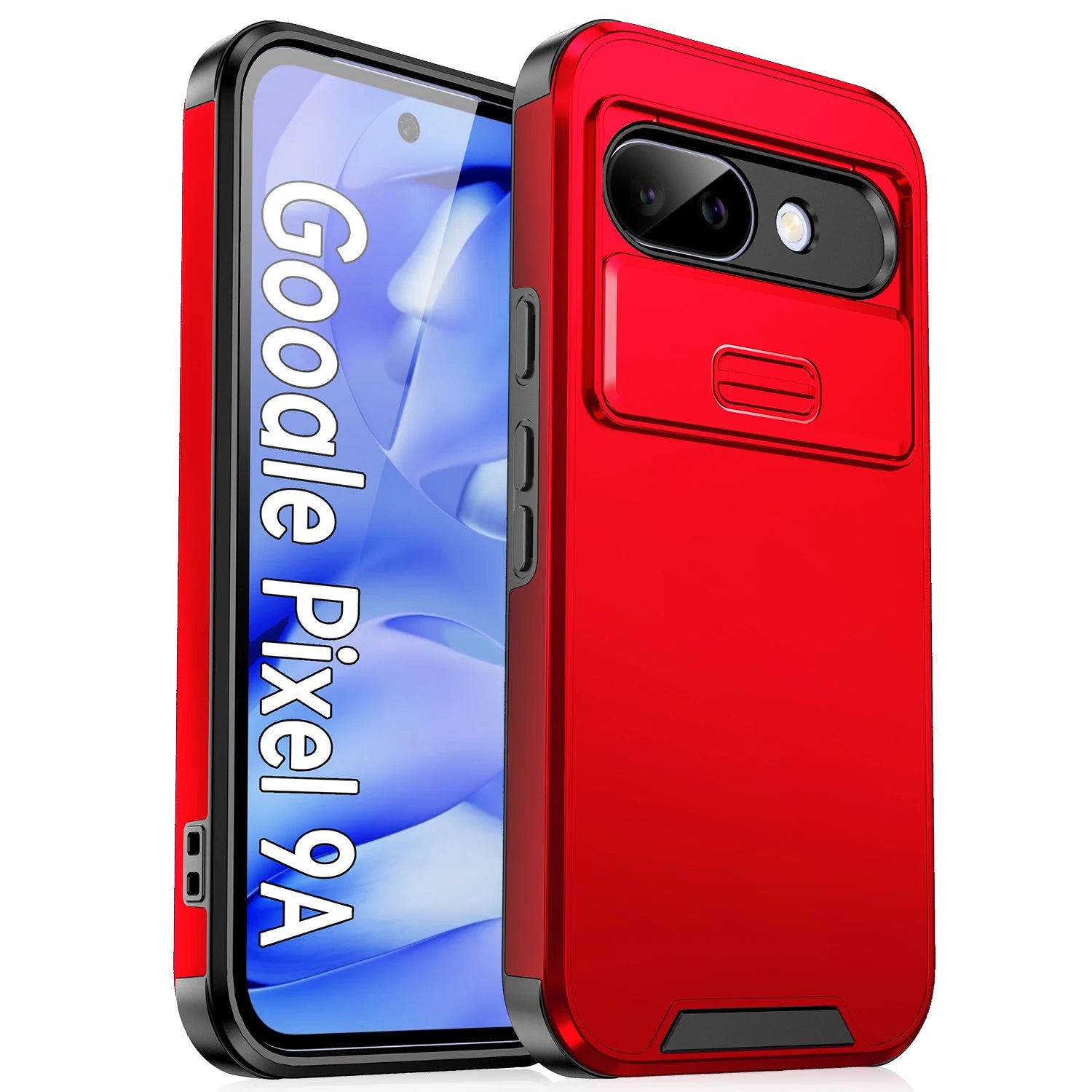 Heavy-Duty Rugged Armor Case with Sliding Camera Protection for Google Pixel 9A