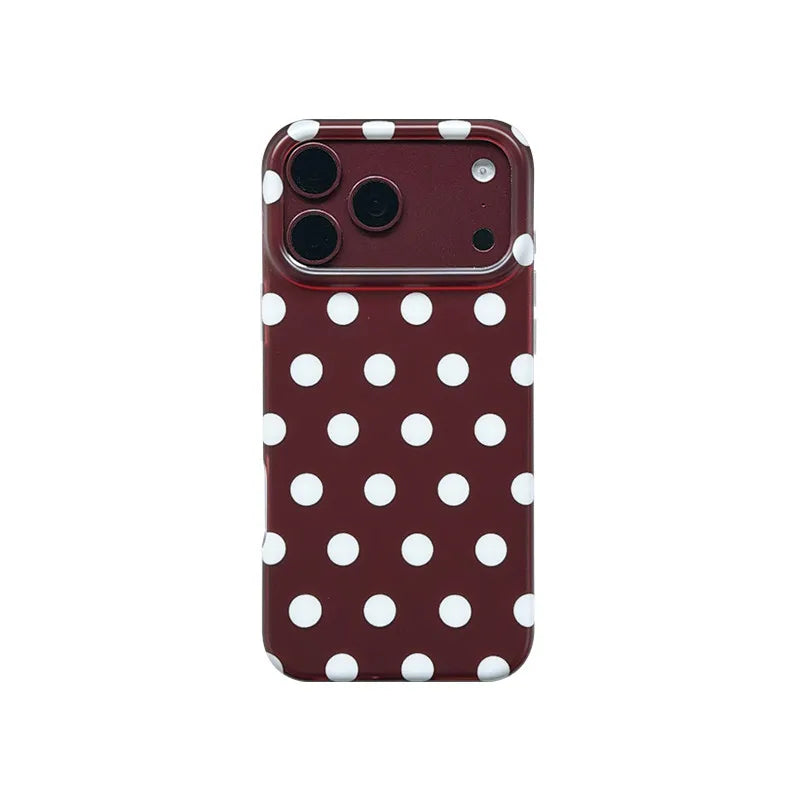 Translucent Polka Dot Case with Raised Camera Frame for iPhone 18 Series