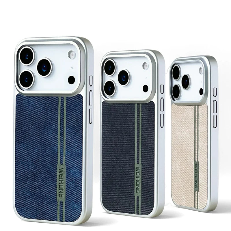 Matte Fabric Frosted Armor MagSafe Case for iPhone 17 Series