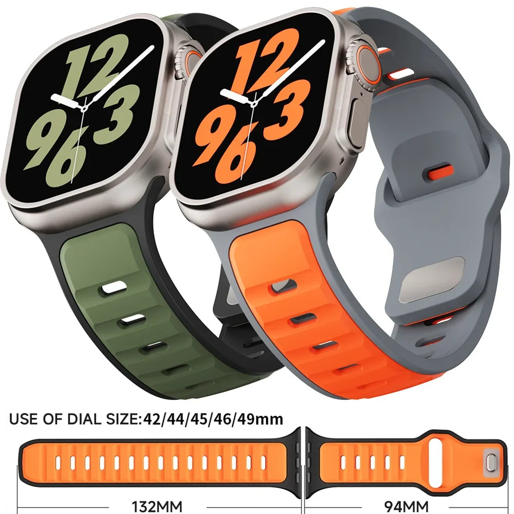 Skin-Friendly Soft Silicone Sport Band for Apple Watch