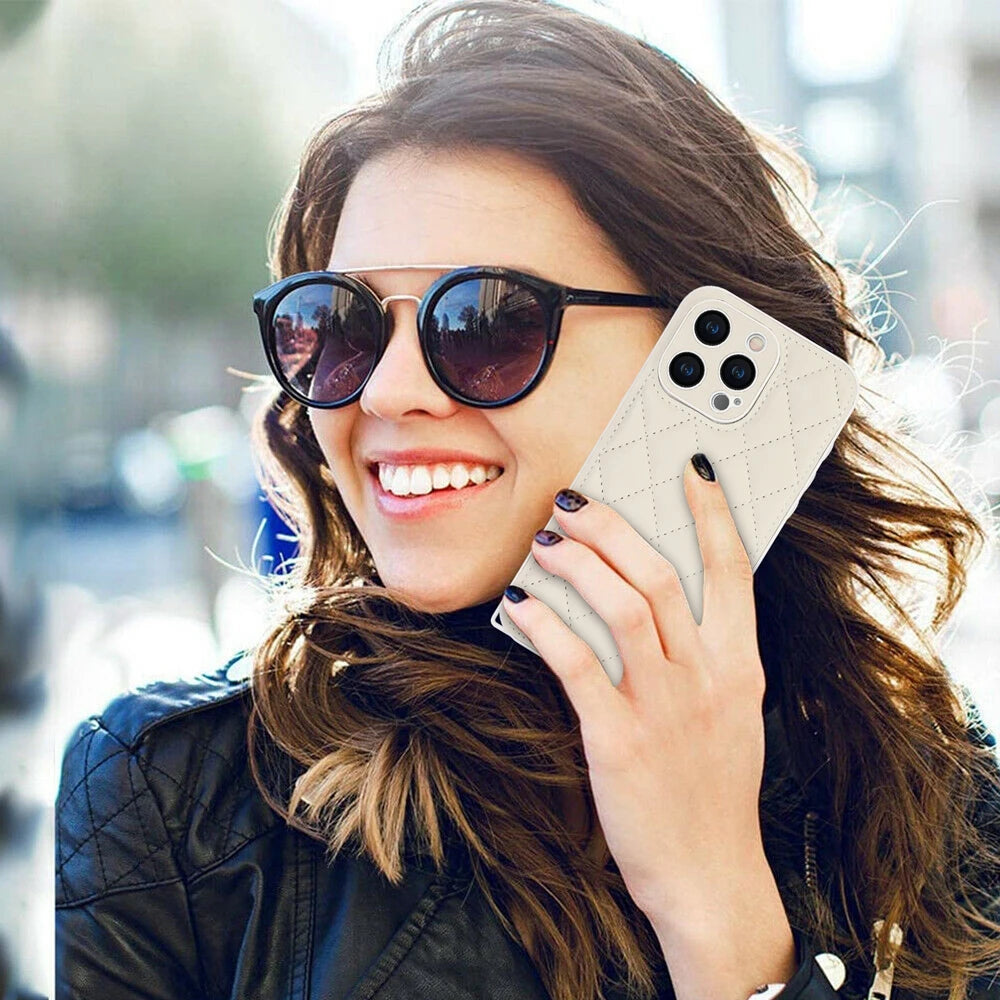 iPhone 15 Series Leather Crossbody Phone Case