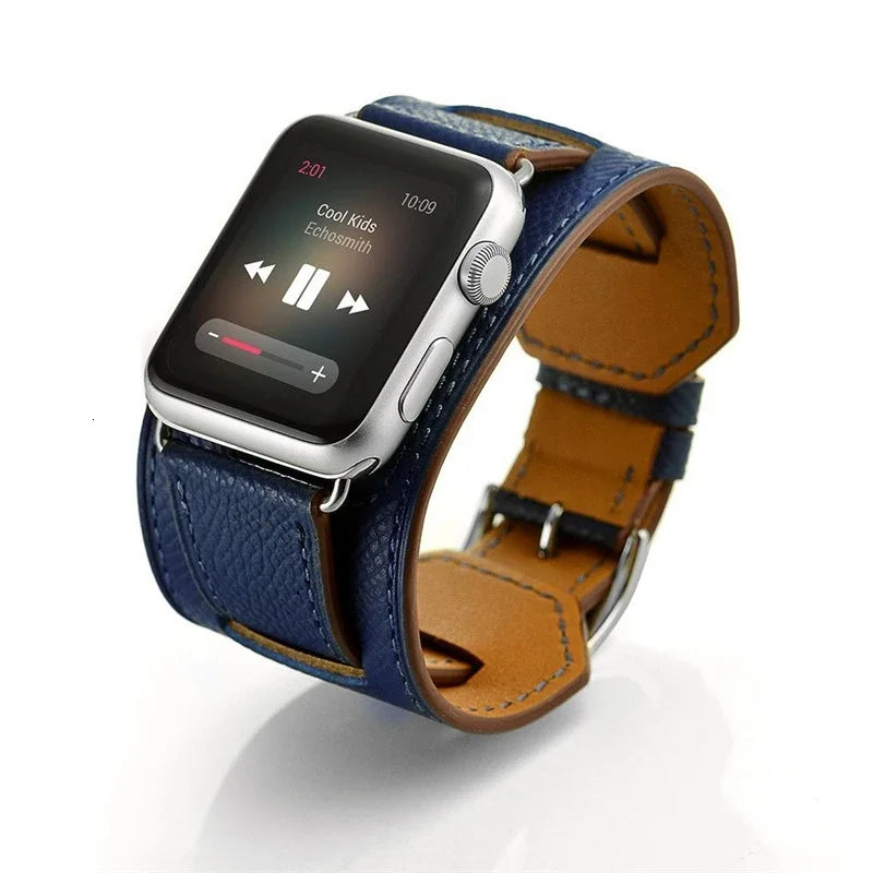 High-Quality Leather Wrist Strap for Apple Watch
