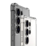 Samsung Galaxy S25 Ultra Transparent Shockproof Case with Rotating Bracket