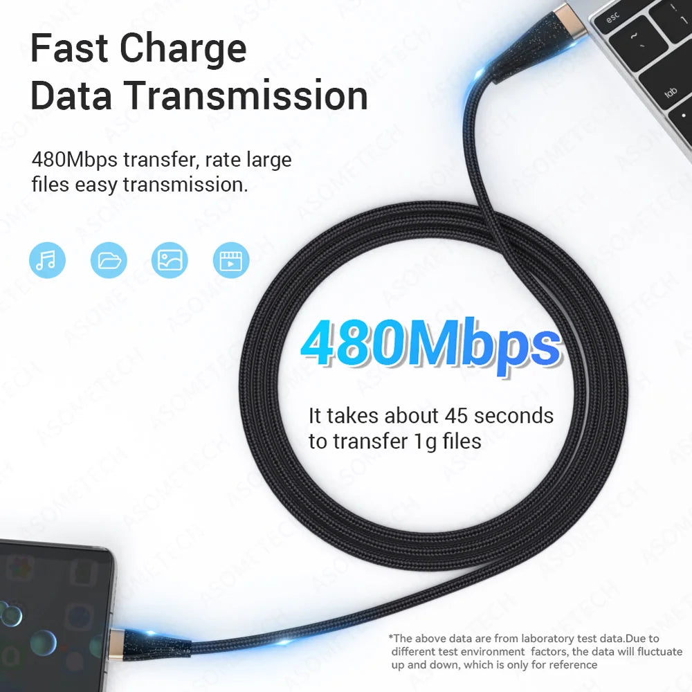 Asometech 6A USB-A to USB-C Cable